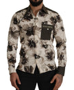 Dolce & Gabbana Green Beige Floral Cotton Stretch Exclusive Shirt - GENUINE AUTHENTIC BRAND LLC  