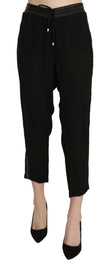Guess Black Polyester High Waist Cropped Trousers Pants - GENUINE AUTHENTIC BRAND LLC  