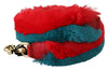 Dolce & Gabbana Red Blue Rabbit Fur Leather Shoulder Strap - GENUINE AUTHENTIC BRAND LLC  