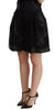 Dolce & Gabbana Black Floral Brocade High Waist Mini Shorts - GENUINE AUTHENTIC BRAND LLC  