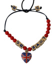 Dolce & Gabbana Red Blue Beaded DG LOVES LONDON Flag Branded Bracelet - GENUINE AUTHENTIC BRAND LLC  