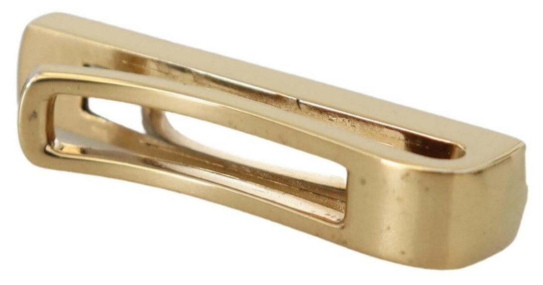 Dolce & Gabbana Gold Silver Brass Logo Men Tie Clip - GENUINE AUTHENTIC BRAND LLC  