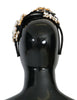 Dolce & Gabbana Black Crystal White Hair Parrucchiera Headband Diadem - GENUINE AUTHENTIC BRAND LLC  