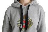 Dolce & Gabbana Gray Printed Hooded Exclusive Logo Sweater - GENUINE AUTHENTIC BRAND LLC  
