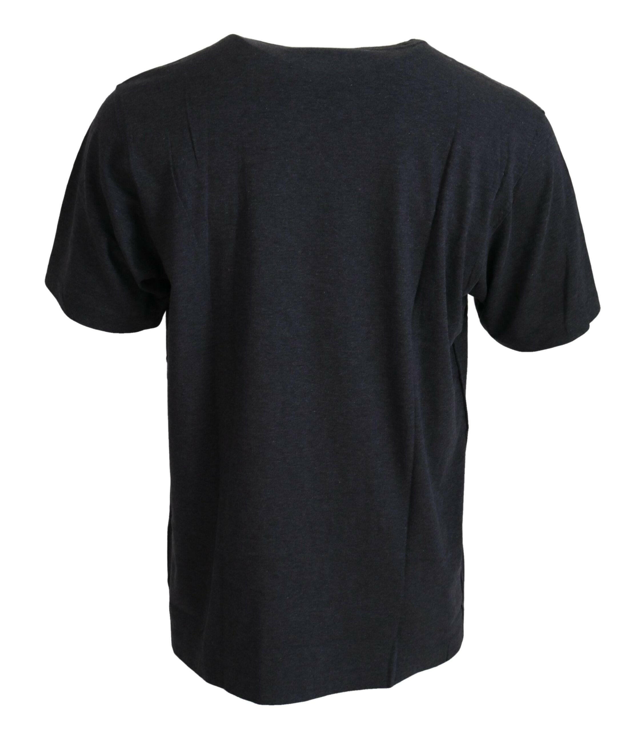 Dolce & Gabbana Gray Crewneck Cotton Short Sleeve  T-shirt - GENUINE AUTHENTIC BRAND LLC  