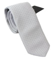 Dolce & Gabbana White Patterned Classic Mens Slim Necktie Tie - GENUINE AUTHENTIC BRAND LLC  