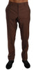 Dolce & Gabbana Brown Wool Silk Formal Trousers Pants - GENUINE AUTHENTIC BRAND LLC  