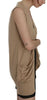 PINK MEMORIES Brown 100% Cotton Sleeveless Cardigan Top Vest - GENUINE AUTHENTIC BRAND LLC  