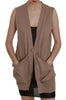 PINK MEMORIES Brown 100% Cotton Sleeveless Cardigan Top Vest - GENUINE AUTHENTIC BRAND LLC  