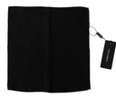 Dolce & Gabbana Black Flora Design Mens Square Handkerchief Scarf - GENUINE AUTHENTIC BRAND LLC  