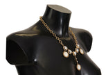 Dolce & Gabbana Gold Clock Statement Crystal Chain Necklace - GENUINE AUTHENTIC BRAND LLC  