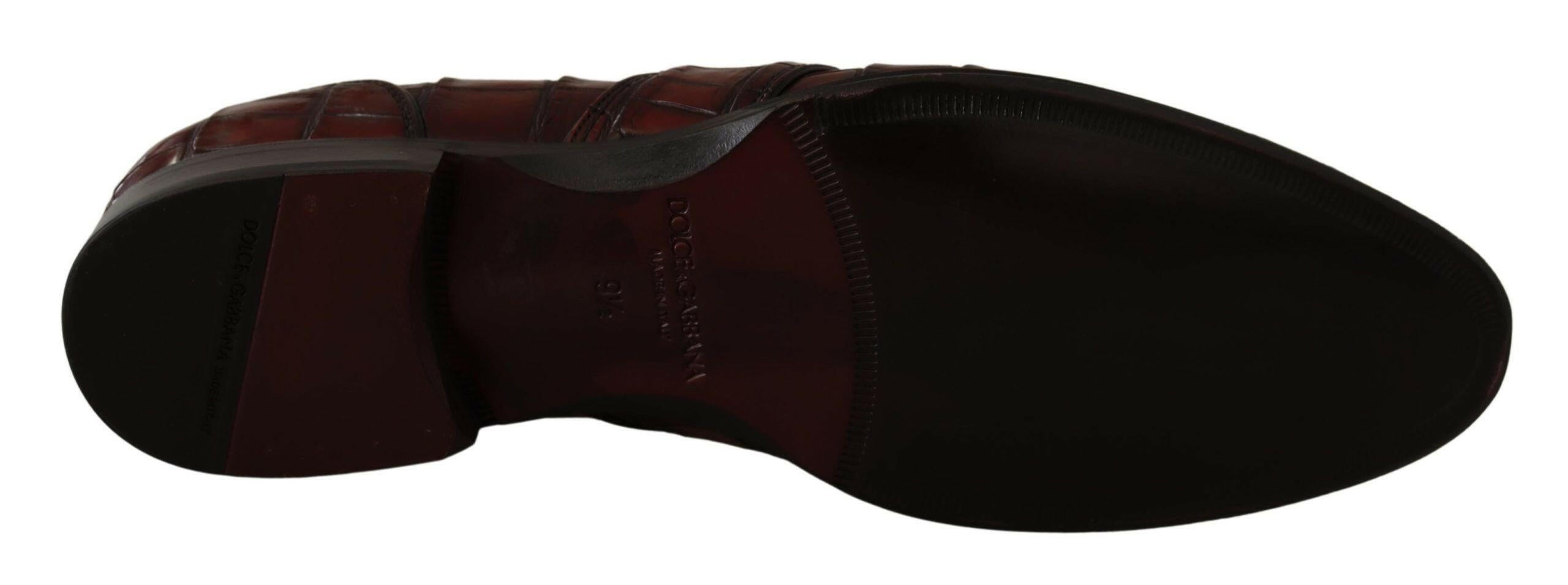 Dolce & Gabbana Bordeaux Exotic Leather Dress Derby  Shoes - GENUINE AUTHENTIC BRAND LLC  