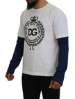 Dolce & Gabbana White Blue DG Crown Pullover Sweater - GENUINE AUTHENTIC BRAND LLC  