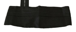 Dolce & Gabbana Black Dotted Waist Belt Silk Cummerbund - GENUINE AUTHENTIC BRAND LLC  