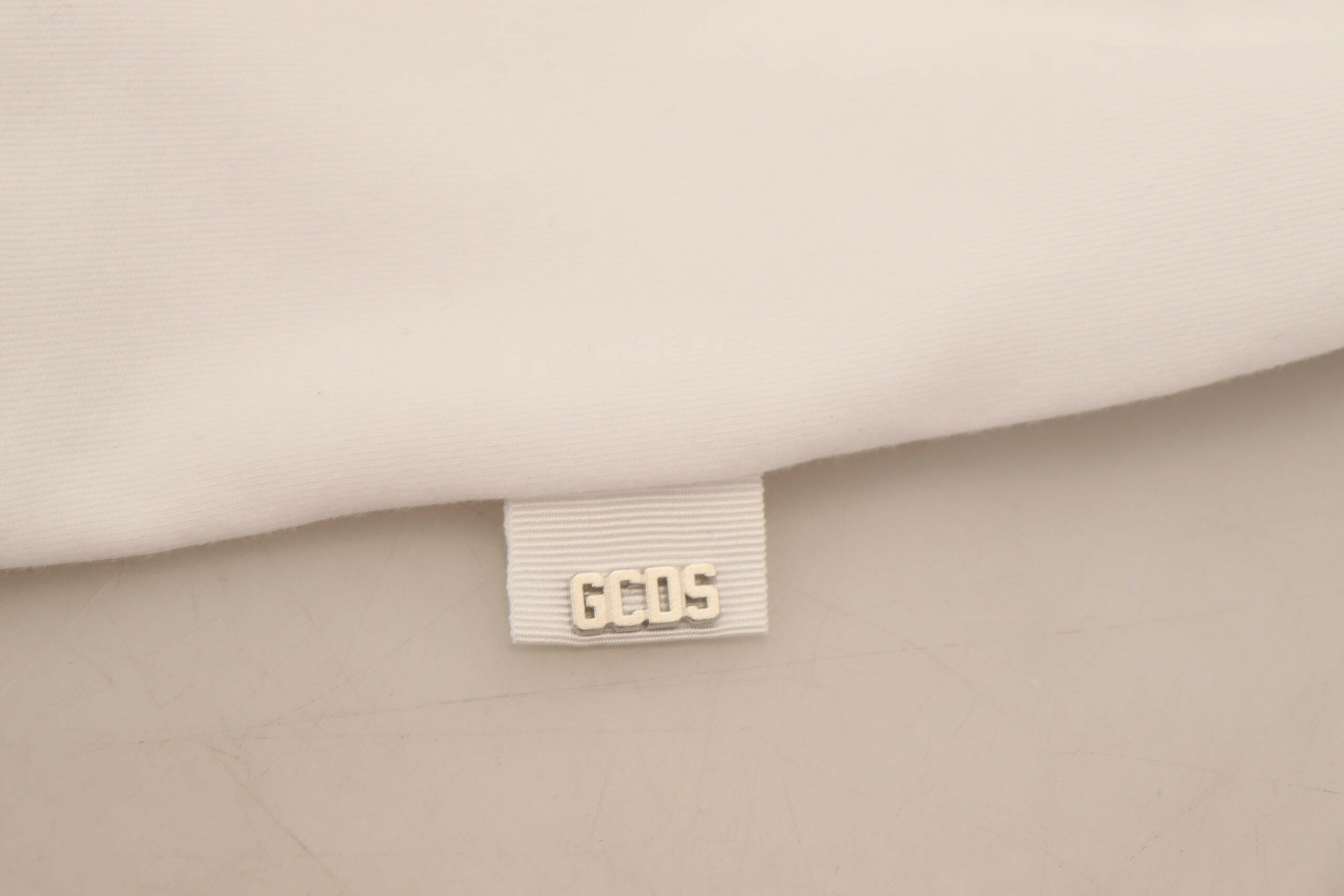 GCDS White Logo Print Cotton Short Sleeves T-shirt - GENUINE AUTHENTIC BRAND LLC  