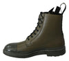 Dolce & Gabbana Green Leather Boots Zipper Mens Shoes - GENUINE AUTHENTIC BRAND LLC  