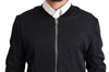 Dolce & Gabbana Blue Silk Coat Short Bomber Men Jacket - GENUINE AUTHENTIC BRAND LLC  