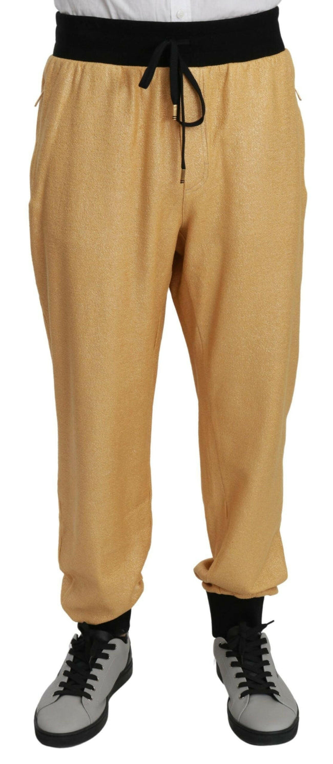 Dolce & Gabbana Gold Year Of The Pig Cotton Mens Pants - GENUINE AUTHENTIC BRAND LLC  