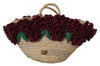 Dolce & Gabbana Multicolor Straw Floral Handbag Tote Women Purse - GENUINE AUTHENTIC BRAND LLC  