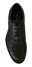 Dolce & Gabbana Brown Leather Brogue Derby Dress Shoes - GENUINE AUTHENTIC BRAND LLC  