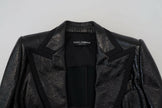 Dolce & Gabbana Black Long Sleeves Crop Blazer Cotton Jacket - GENUINE AUTHENTIC BRAND LLC  