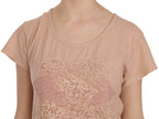 PINK MEMORIES Pink Cream Lace Short Sleeve Shirt Top Cotton Blouse - GENUINE AUTHENTIC BRAND LLC  