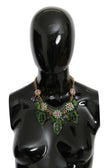 Dolce & Gabbana Green Leaves Gold Brass Crystal Flower Pendant Necklace - GENUINE AUTHENTIC BRAND LLC  