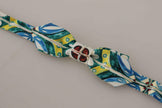 Dolce & Gabbana Multicolor Majolica Print Adjustable Papillon Bow Tie - GENUINE AUTHENTIC BRAND LLC  