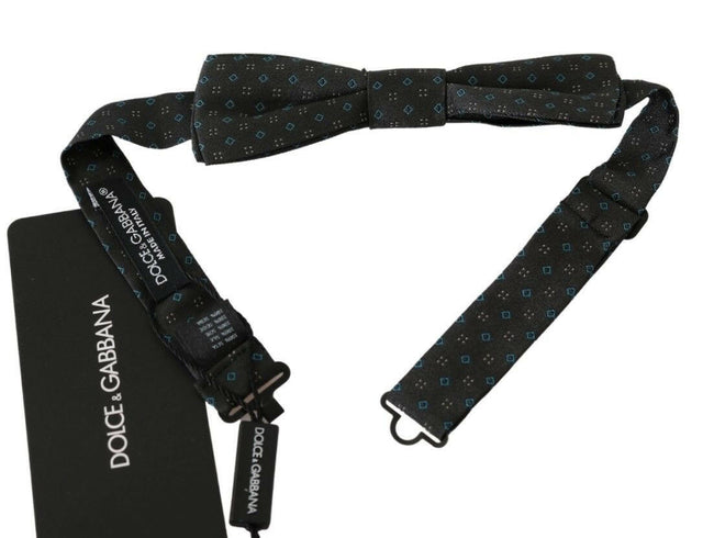 Dolce & Gabbana Gray Patterned Mens Necktie Papillon 100% Silk Bow Tie - GENUINE AUTHENTIC BRAND LLC  