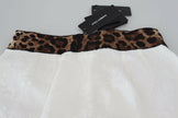 Dolce & Gabbana White Leopard Print High Waist Pants - GENUINE AUTHENTIC BRAND LLC  