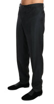 Dolce & Gabbana Gray Cotton Patterned Formal Trousers - GENUINE AUTHENTIC BRAND LLC  