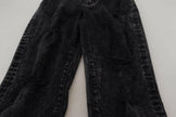 Dolce & Gabbana Black Washed Cotton High Waist Denim Jeans - GENUINE AUTHENTIC BRAND LLC  