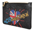 Dolce & Gabbana Black Leather #DGLovesLondon Women Cardholder Coin Case  Wallet - GENUINE AUTHENTIC BRAND LLC  