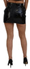 Dolce & Gabbana Shiny Black High Waist A-line Mini Skirt - GENUINE AUTHENTIC BRAND LLC  