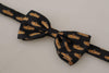 Dolce & Gabbana Black Orange Car print Adjustable Neck Papillon Bow Tie - GENUINE AUTHENTIC BRAND LLC  