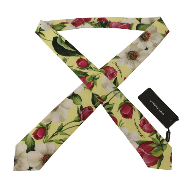Dolce & Gabbana Multicolor Floral Print Adjustable Necktie Accessory Tie - GENUINE AUTHENTIC BRAND LLC  