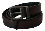 Dolce & Gabbana Solid Brown Leather Gray Buckle Belt - GENUINE AUTHENTIC BRAND LLC  