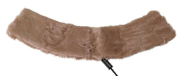 Dolce & Gabbana Beige Fur Neck Collar Lambskin Scarf - GENUINE AUTHENTIC BRAND LLC  