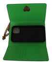 Dolce & Gabbana Green Leather Devotion Cardholder IPHONE 11 PRO Wallet - GENUINE AUTHENTIC BRAND LLC  