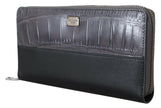 Dolce & Gabbana Black Zip Around Continental Clutch Leather Wallet - GENUINE AUTHENTIC BRAND LLC  