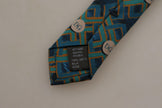 Dolce & Gabbana Blue Fantasy Print Silk Adjustable Necktie Accessory Tie - GENUINE AUTHENTIC BRAND LLC  