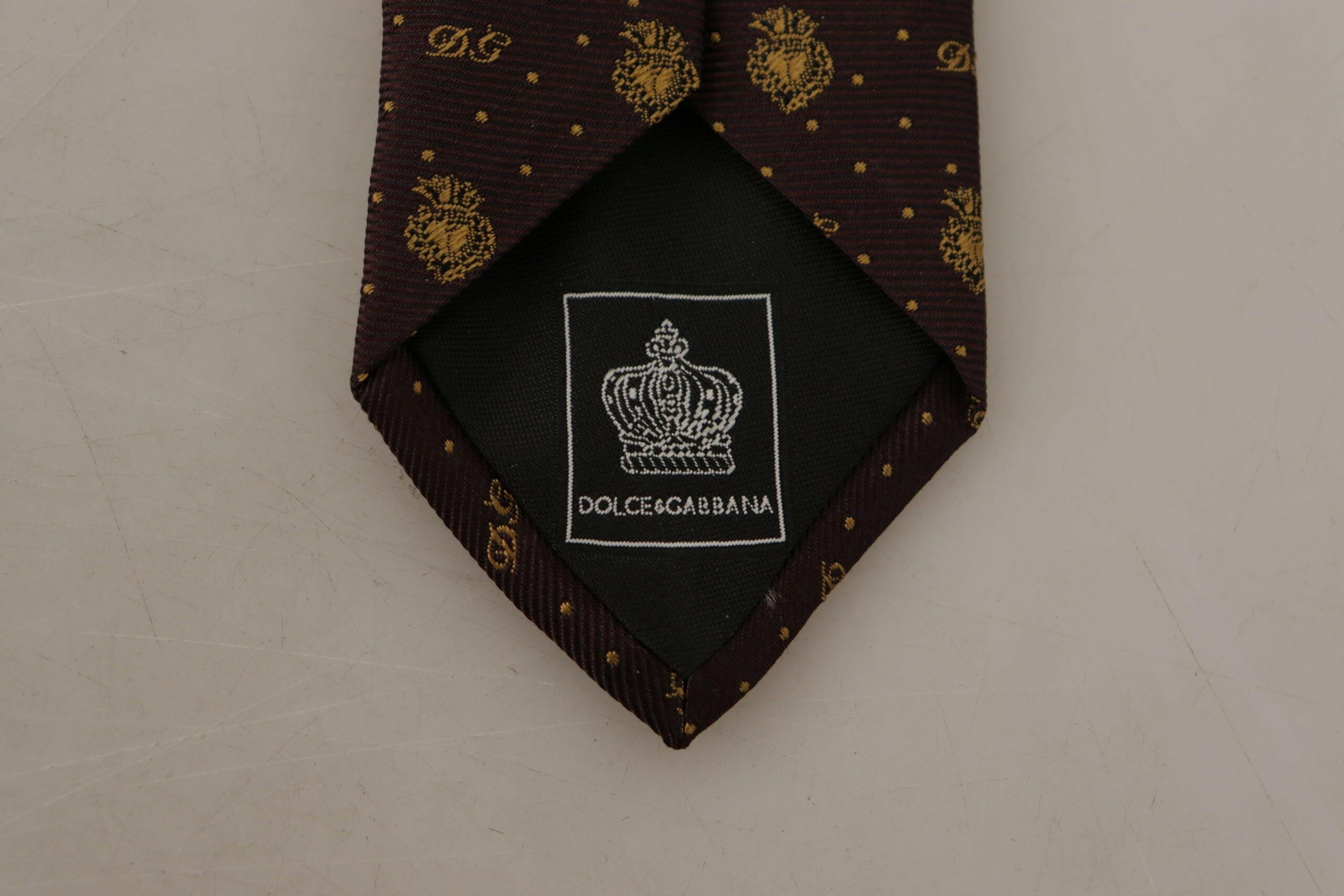 Dolce & Gabbana Black Heart DG Logo Adjustable Tie - GENUINE AUTHENTIC BRAND LLC  