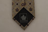 Dolce & Gabbana Beige Fantasy Print Silk Adjustable Necktie Accessory Tie - GENUINE AUTHENTIC BRAND LLC  