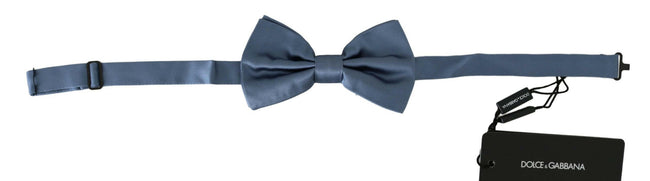 Dolce & Gabbana Blue 100% Silk Adjustable Neck Papillon Bow tie - GENUINE AUTHENTIC BRAND LLC  