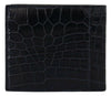 Dolce & Gabbana Black Bifold Card Holder Men Exotic Leather Wallet - GENUINE AUTHENTIC BRAND LLC  