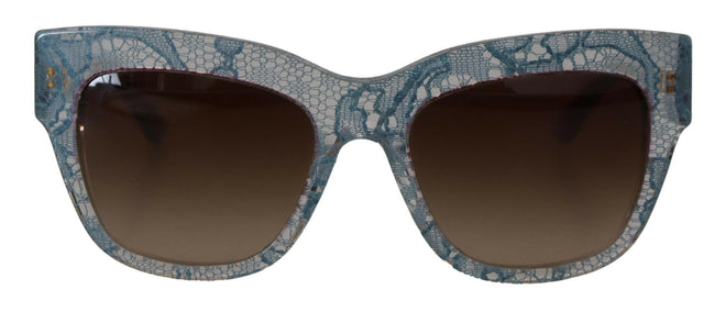 Dolce & Gabbana Blue Lace Acetate Rectangle DG4231 Shades Sunglasses - GENUINE AUTHENTIC BRAND LLC  