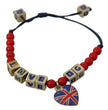 Dolce & Gabbana Red Blue Beaded DG LOVES LONDON Flag Branded Bracelet - GENUINE AUTHENTIC BRAND LLC  