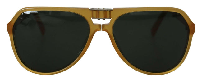 Dolce & Gabbana Yellow Acetate Black Lens Aviator DG4196 Sunglasses - GENUINE AUTHENTIC BRAND LLC  