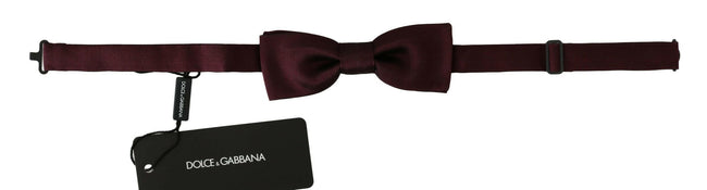 Dolce & Gabbana Men Violet 100% Silk Adjustable Neck Papillon Bow Tie - GENUINE AUTHENTIC BRAND LLC  