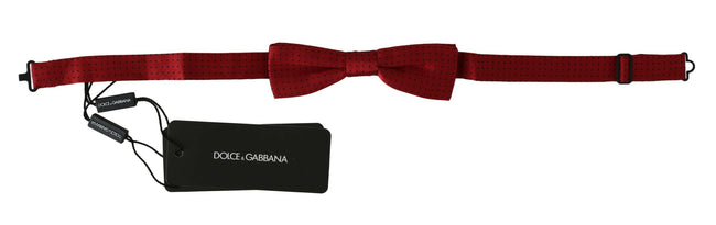 Dolce & Gabbana Red Dotted Silk Adjustable Neck Papillon Bow Tie - GENUINE AUTHENTIC BRAND LLC  
